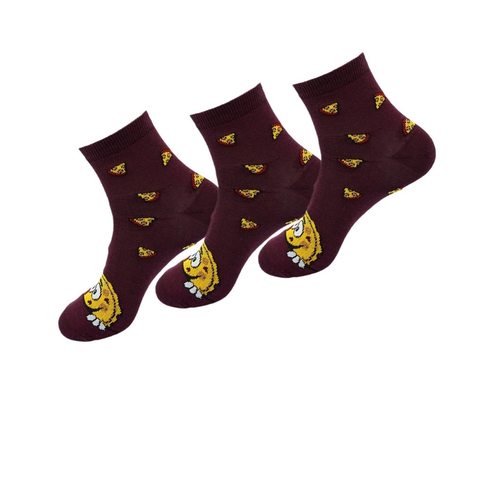 Women's Soft Cotton Blend Casual Funny Mid Calf Crew Socks 3 Pairs